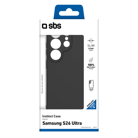 Custodia Instinct per Samsung S26 Ultra, Black, SBS