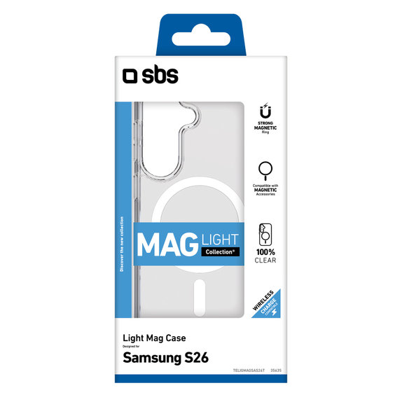 Custodia Light Mag per Samsung S26, Transparent, SBS