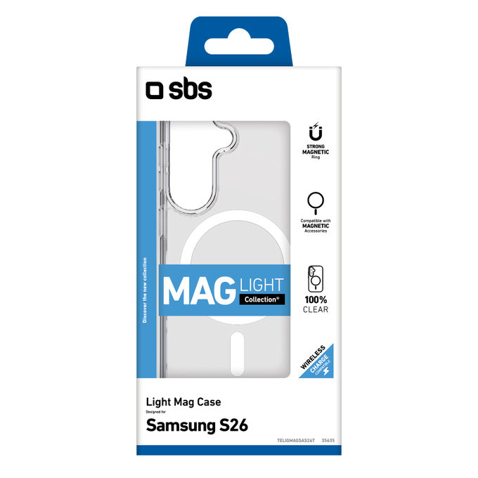 Custodia Light Mag per Samsung S26, Transparent, SBS