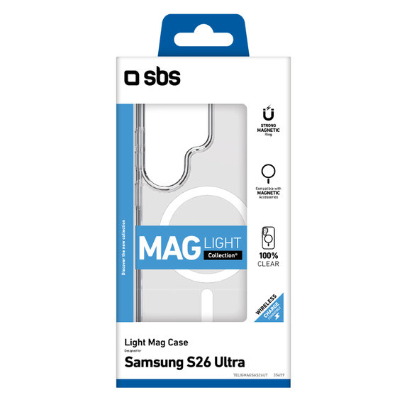 Custodia Light Mag per Samsung S26 Ultra, Transparent, SBS