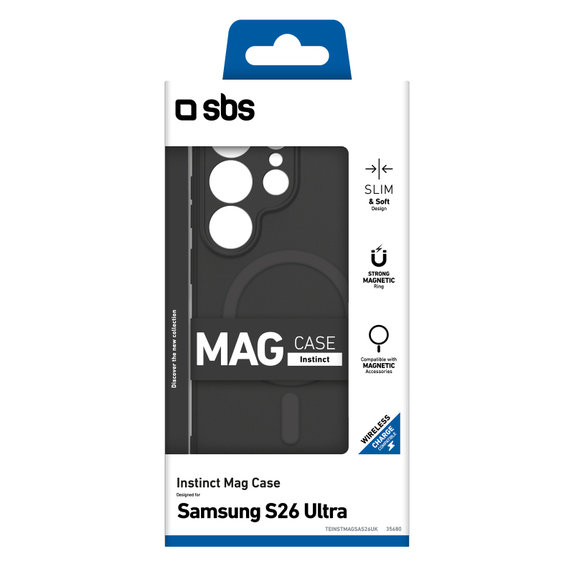 Custodia Instinct Mag per Samsung S26 Ultra, Black, SBS