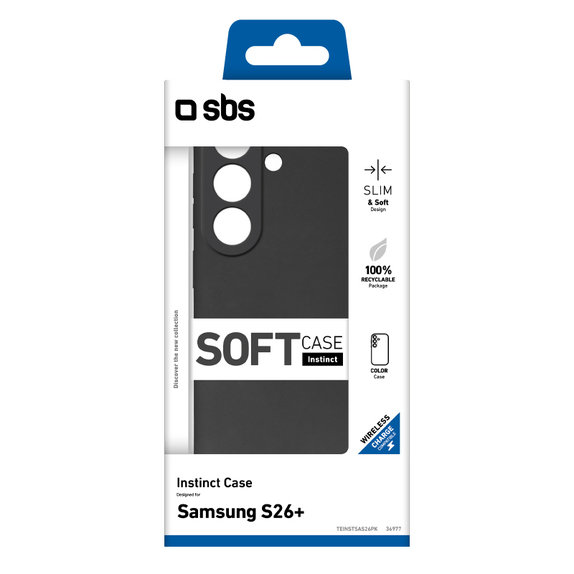 Custodia Instinct per Samsung S26+, Black, SBS