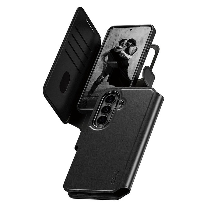 Custodia Tango Wallet Two-In-One con QI per Samsung Galaxy S26, Nero, PanzerGlass