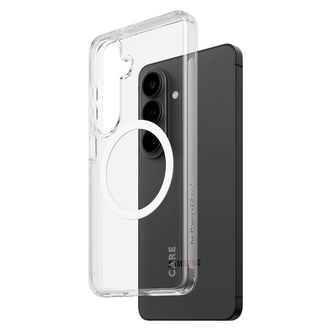 Custodia Urban Explorer con QI bianco per Samsung Galaxy S26, Trasparente, PanzerGlass
