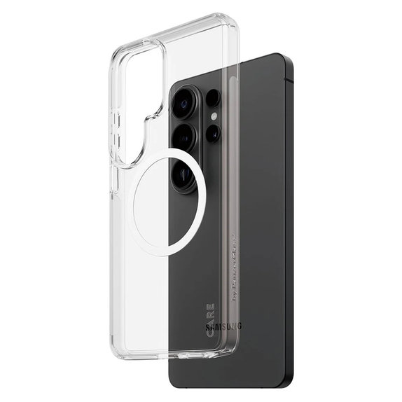 Custodia Urban Explorer con QI bianco per Samsung Galaxy S26 Ultra, Trasparente, PanzerGlass