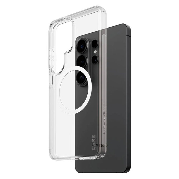 Custodia Urban Explorer con QI bianco per Samsung Galaxy S26 Ultra, Trasparente, PanzerGlass