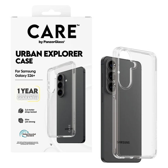 Custodia Urban Explorer per Samsung Galaxy S26+, Transaparentná, PanzerGlass