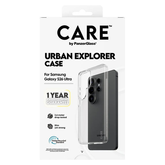 Custodia Urban Explorer per Samsung Galaxy S26 Ultra, Transaparentná, PanzerGlass