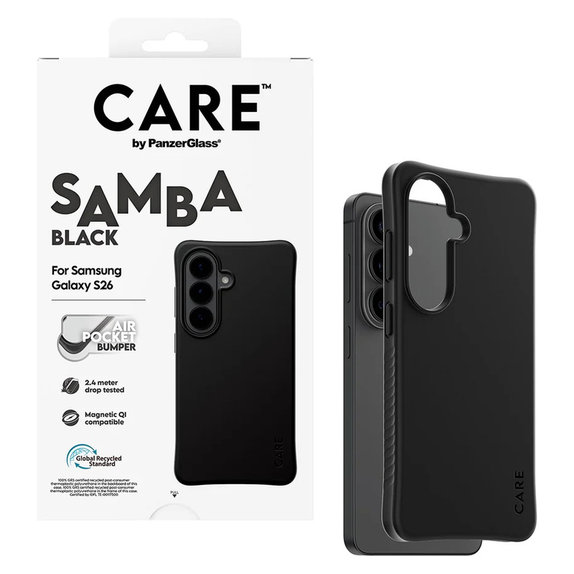 Custodia Samba con QI per Samsung Galaxy S26, Nero, PanzerGlass