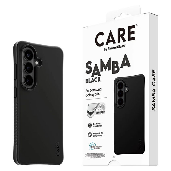 Custodia Samba con QI per Samsung Galaxy S26, Nero, PanzerGlass