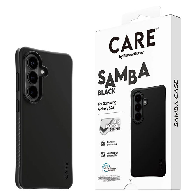 Custodia Samba con QI per Samsung Galaxy S26, Nero, PanzerGlass