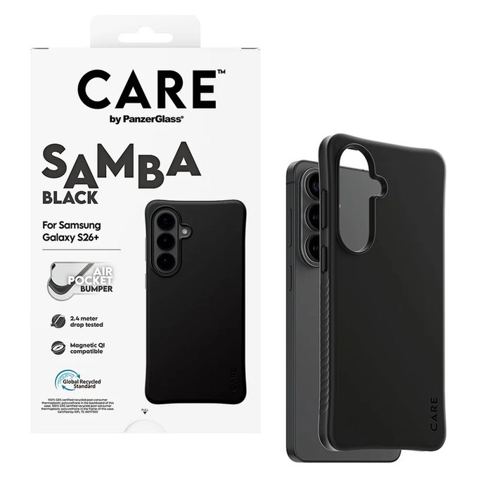 Custodia Samba con QI per Samsung Galaxy S26+, Nero, PanzerGlass