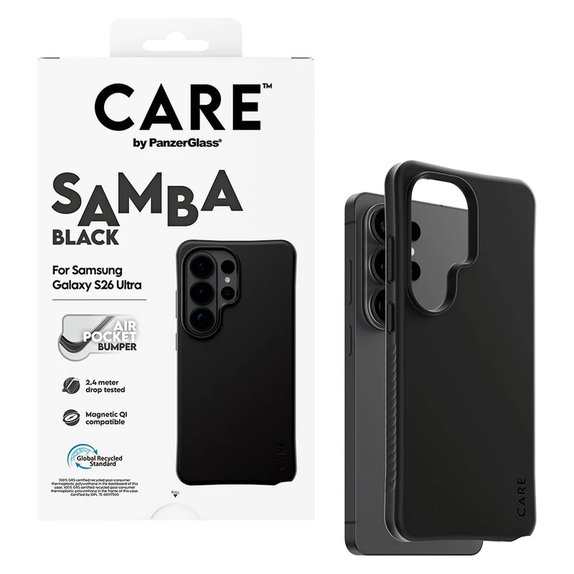 Custodia Samba con QI per Samsung Galaxy S26 Ultra, Nero, PanzerGlass