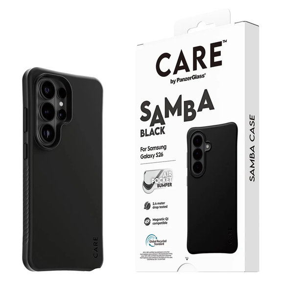 Custodia Samba con QI per Samsung Galaxy S26 Ultra, Nero, PanzerGlass