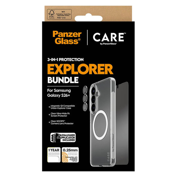 Bundle Explorer 3-in-1 per Samsung Galaxy S26+, PanzerGlass