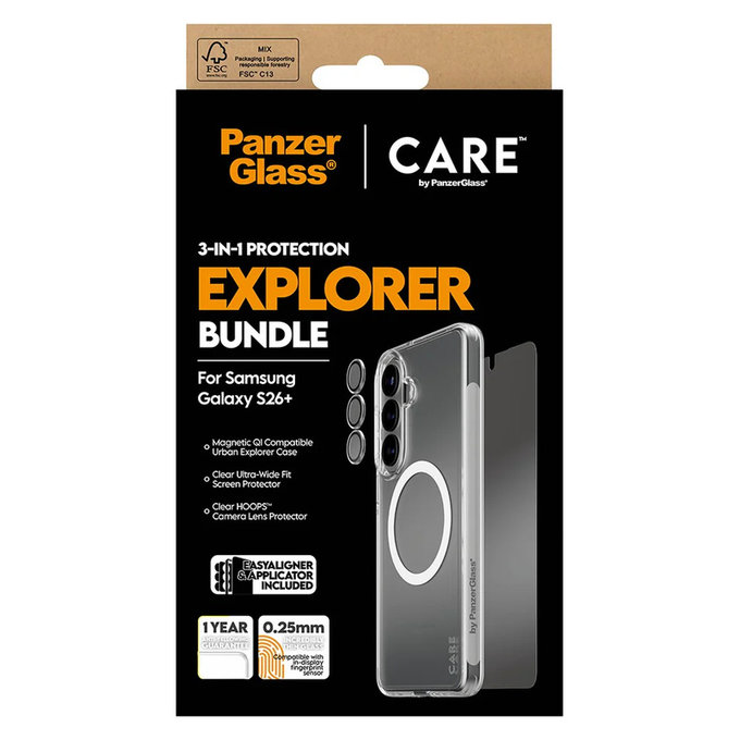 Bundle Explorer 3-in-1 per Samsung Galaxy S26+, PanzerGlass