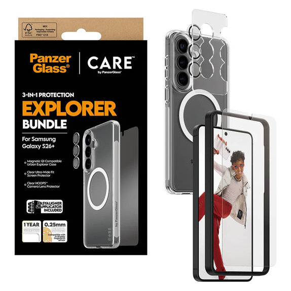Bundle Explorer 3-in-1 per Samsung Galaxy S26+, PanzerGlass