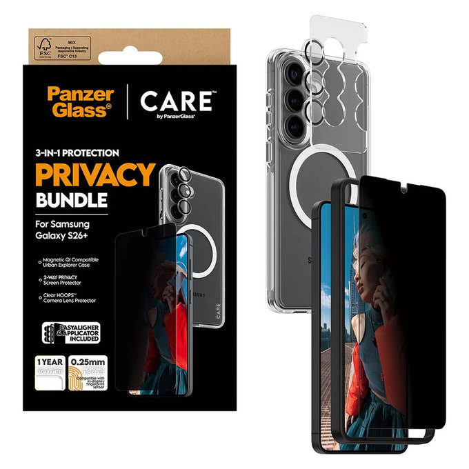 Bundle Privacy 3-in-1 per Samsung Galaxy S26+, PanzerGlass