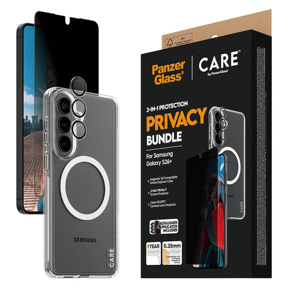 Bundle Privacy 3-in-1 per Samsung Galaxy S26+, PanzerGlass