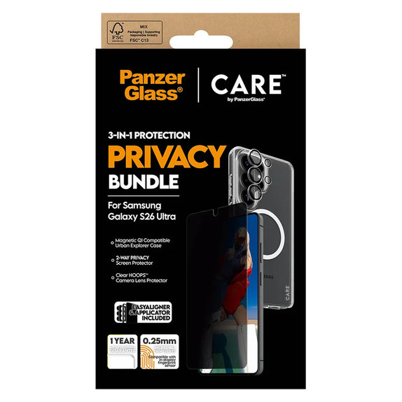 Bundle Privacy 3-in-1 per Samsung Galaxy S26 Ultra, PanzerGlass