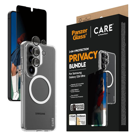 Bundle Privacy 3-in-1 per Samsung Galaxy S26 Ultra, PanzerGlass