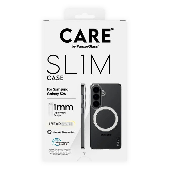 Custodia SL1M per Samsung S26, Trasparente, CARE