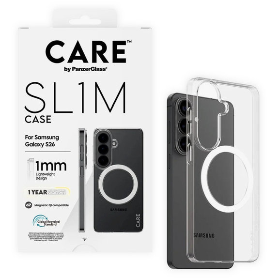 Custodia SL1M per Samsung S26, Trasparente, CARE