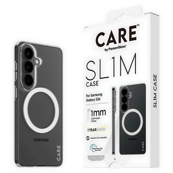 Custodia SL1M per Samsung S26, Trasparente, CARE