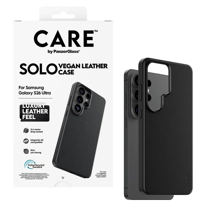 Custodia Solo per Samsung Galaxy S26 Ultra, Nero, PanzerGlass