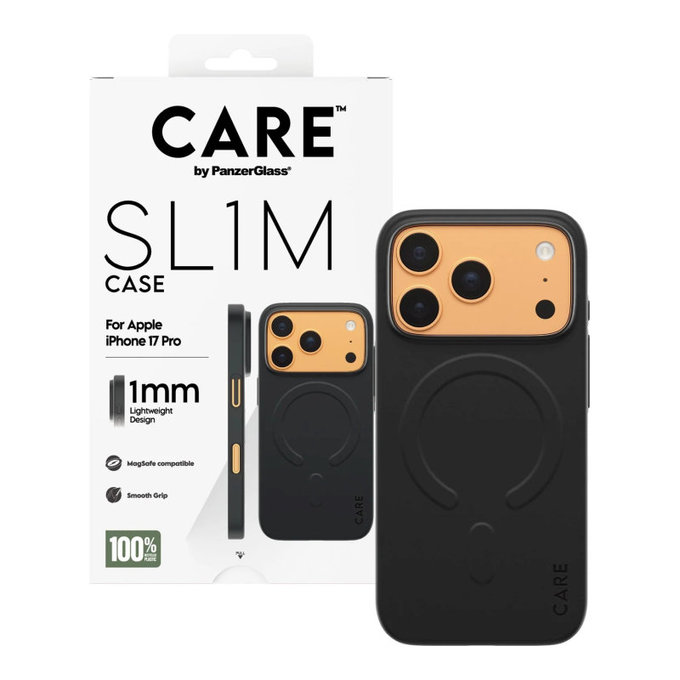 Custodia SL1M per iPhone 17 Pro, Black, PanzerGlass