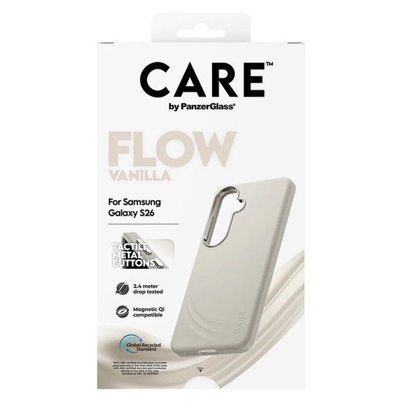 Custodia FLOW con QI per Samsung Galaxy S26, Vanilla, PanzerGlass