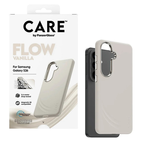 Custodia FLOW con QI per Samsung Galaxy S26, Vanilla, PanzerGlass