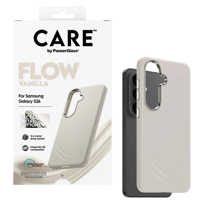 Custodia FLOW con QI per Samsung Galaxy S26, Vanilla, PanzerGlass
