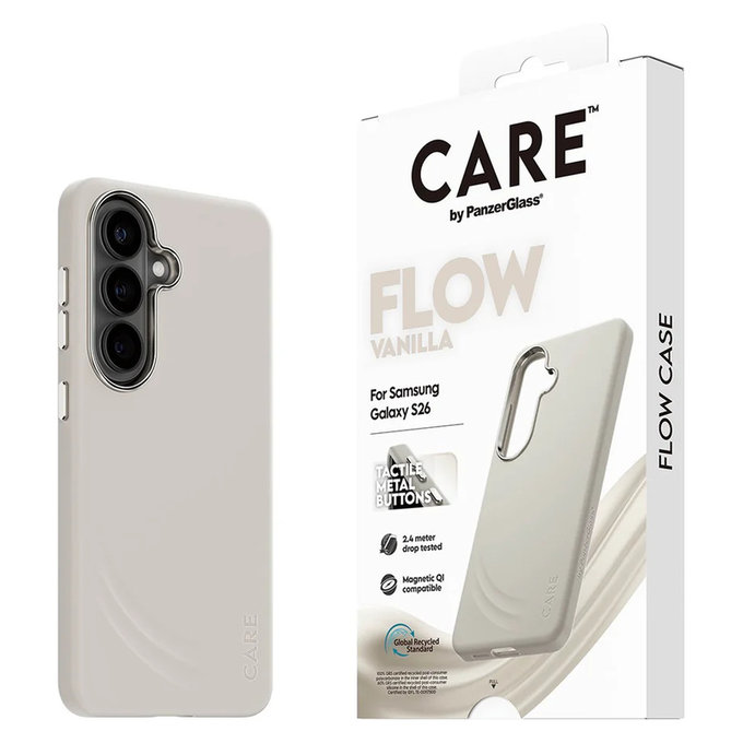 Custodia FLOW con QI per Samsung Galaxy S26, Vanilla, PanzerGlass