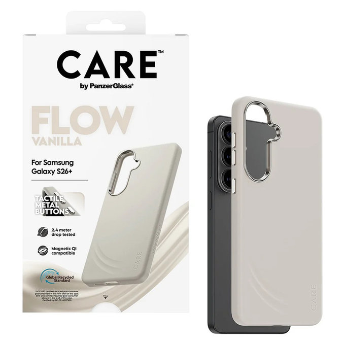 Custodia FLOW con QI per Samsung Galaxy S26+, Vanilla, PanzerGlass
