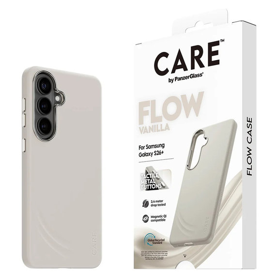 Custodia FLOW con QI per Samsung Galaxy S26+, Vanilla, PanzerGlass