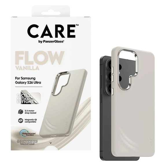 Custodia FLOW con QI per Samsung Galaxy S26 Ultra, Vanilla, PanzerGlass