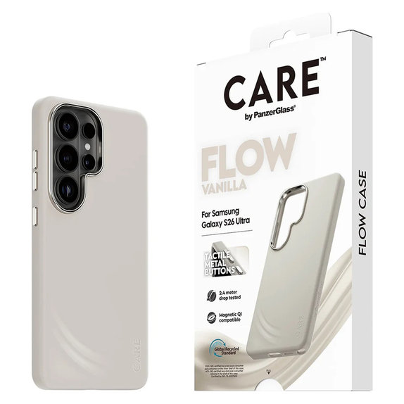 Custodia FLOW con QI per Samsung Galaxy S26 Ultra, Vanilla, PanzerGlass