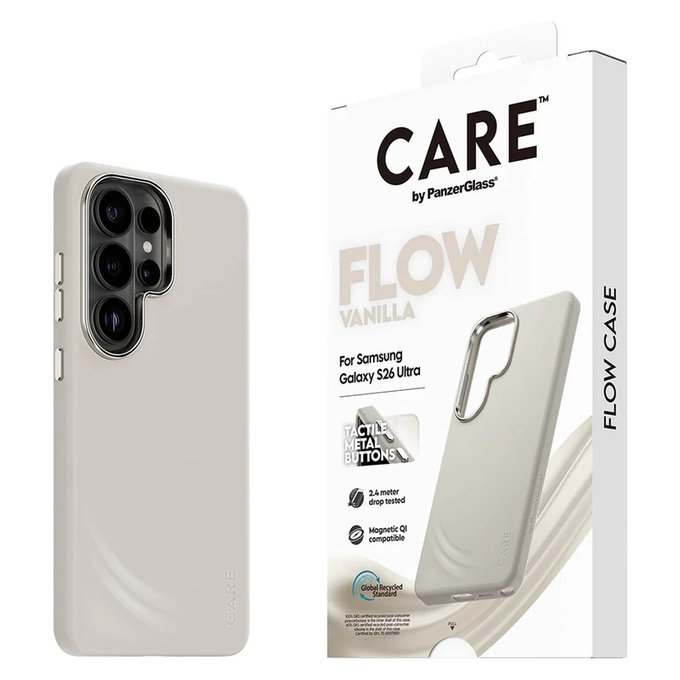 Custodia FLOW con QI per Samsung Galaxy S26 Ultra, Vanilla, PanzerGlass