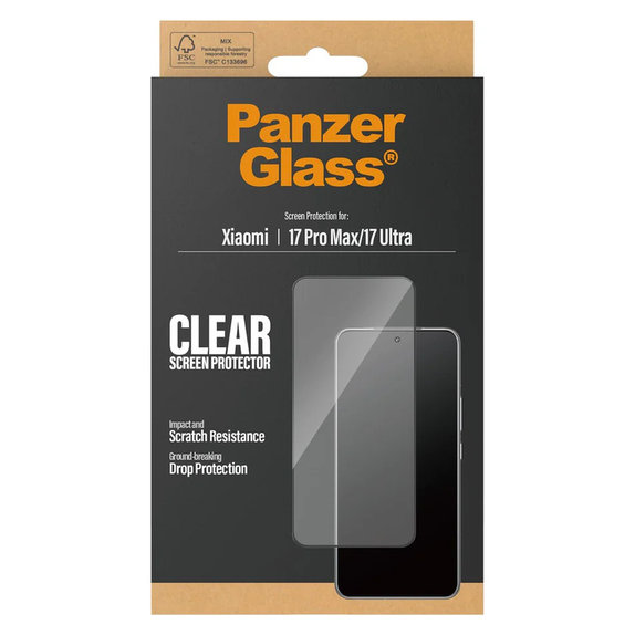 Vetro temperato UWF per Xiaomi 17 Ultra, Nero, PanzerGlass