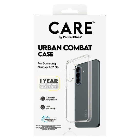 Custodia Urban Combat per Samsung Galaxy A37, Trasparente, PanzerGlass