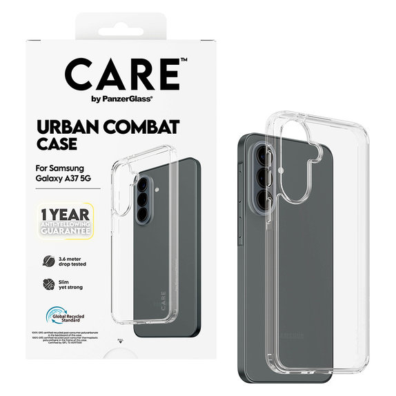Custodia Urban Combat per Samsung Galaxy A37, Trasparente, PanzerGlass