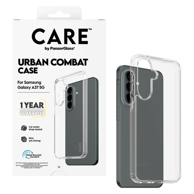 Custodia Urban Combat per Samsung Galaxy A37, Trasparente, PanzerGlass