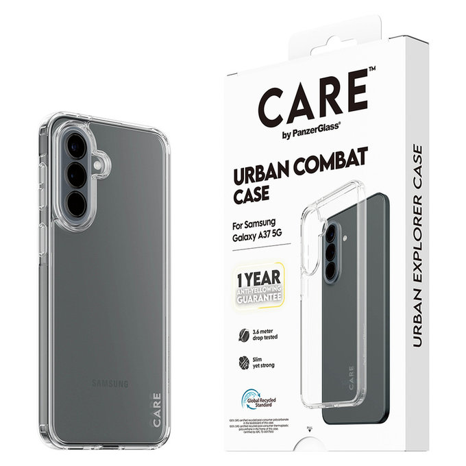 Custodia Urban Combat per Samsung Galaxy A37, Trasparente, PanzerGlass