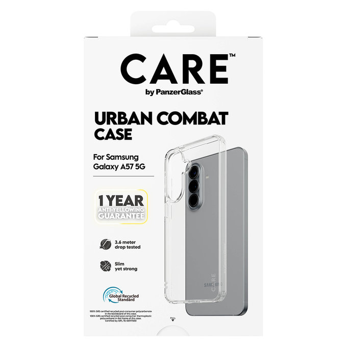 Custodia Urban Combat per Samsung Galaxy A57, Trasparente, PanzerGlass