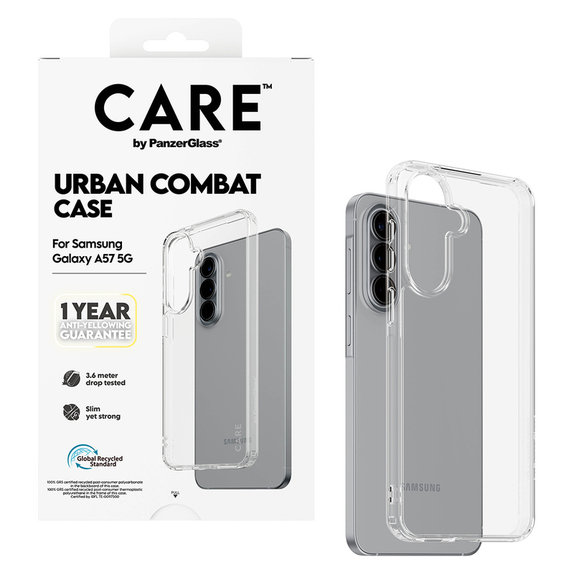 Custodia Urban Combat per Samsung Galaxy A57, Trasparente, PanzerGlass