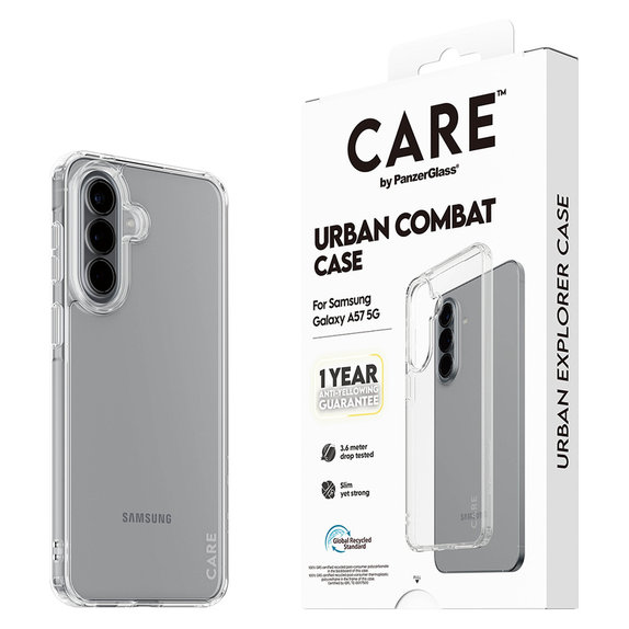 Custodia Urban Combat per Samsung Galaxy A57, Trasparente, PanzerGlass