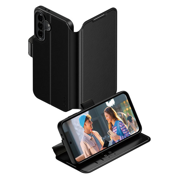 Custodia Wallet Kickstand per Samsung Galaxy A37, Nero, PanzerGlass