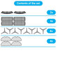 Set di ricambi per Rowenta Explorer s60 (2x spazzola principale, 4x filtro, 8x spazzola laterale, 4x panno mop)