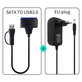 Adattatore USB 3.0 / USB-C a SATA per HDD/SSD da 2,5" e 3,5", con alimentatore
